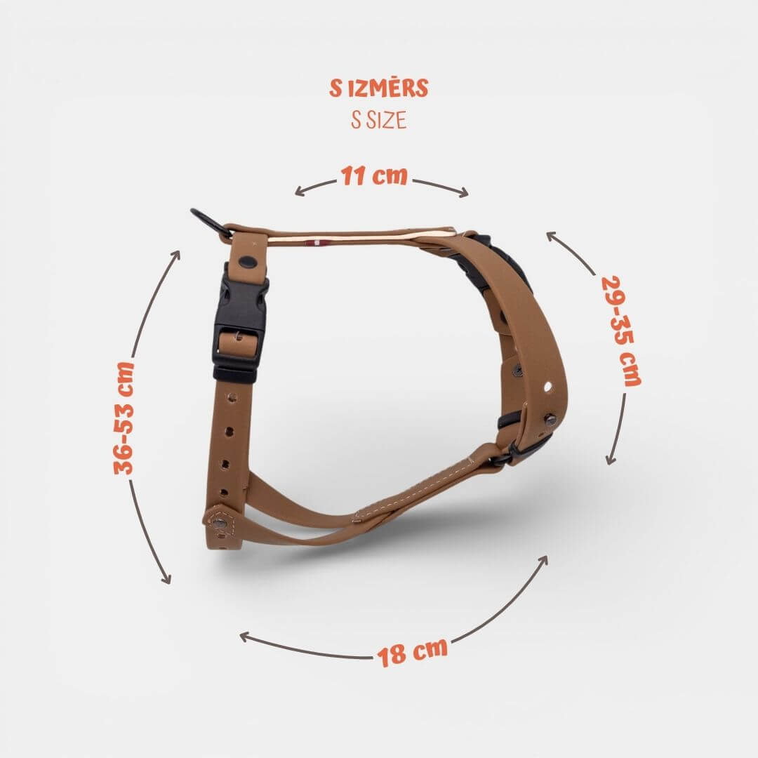 EasyFit Anatomical Waterproof Dog Harness - Brown