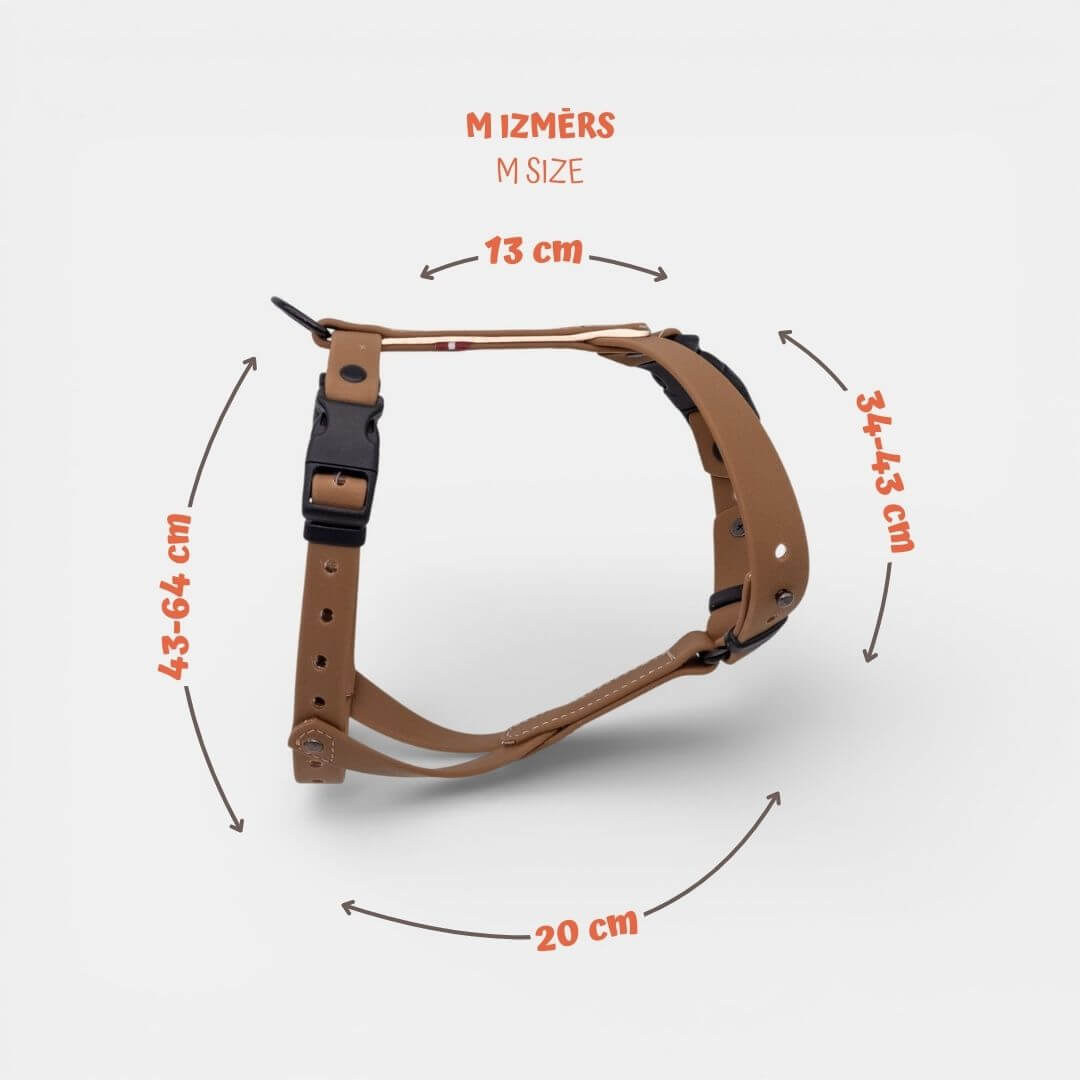 EasyFit Anatomical Waterproof Dog Harness - Brown