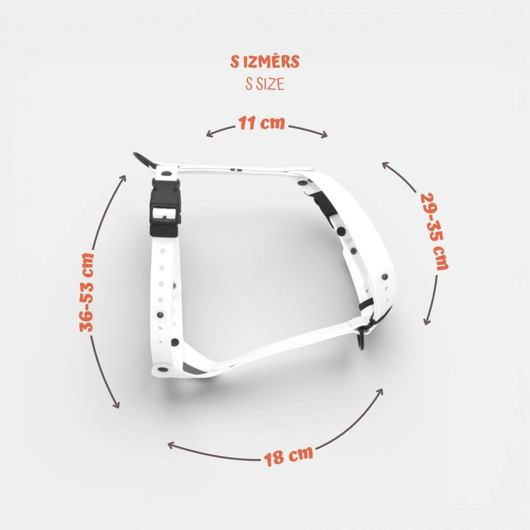 EasyFit anatomiset ja vedenkestävät koiran valjaat - Valkoinen