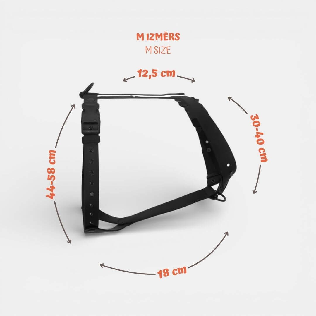 EasyFit anatomiski pareizi - ūdensdroši iemaukti suņiem - Melni