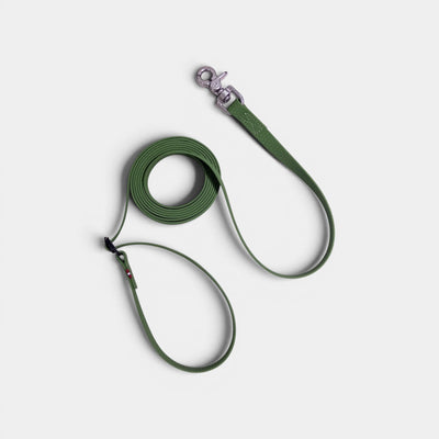 Hexa Hands-Free Dog Leash (Adjustable) – Waterproof, Olive Green