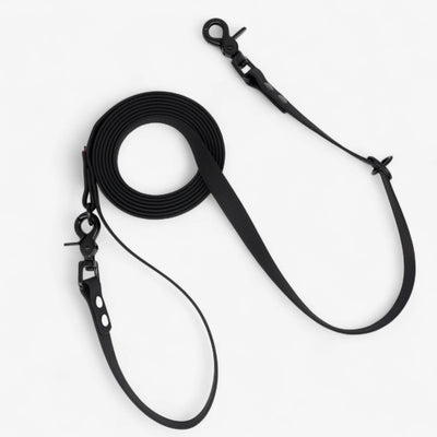 Hexa Hands-Free Dog Leash (Adjustable) – Waterproof, Black