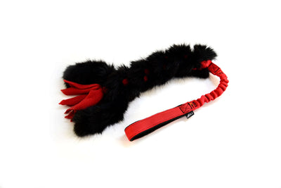 The damping toy of artificial fur for dogs